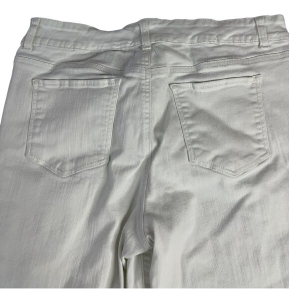 Style & Co Women's Jean Capris 14 White Cotton Elastane Summer Casual Beach - Picture 5 of 8